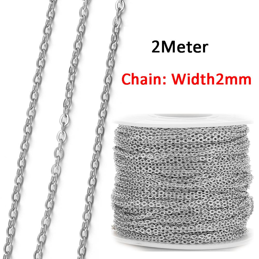 

2meters Stainless Steel Cable Curb Chains for DIY Jewelry Making DIY Gold Color Tube Beads Chain Necklace Bracelet Components