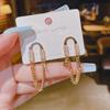 Simple high-end design niche temperament stud earrings women's light luxury fashion personalized earrings exquisite versatile sweet cool earrings