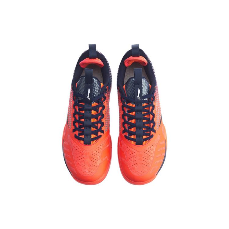 Li Ning Cool Shark 2.0 Breathable Cushioning Low Top Badminton Shoes Unisex Neon Fruit Red AYAQ001-3