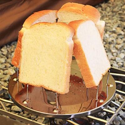 Toaster Rack Einfacher tragbarer Edelstahl-Toast Outdoor Camping Klappbarer Mehrzweckherd Grill