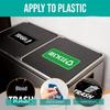 CT714 Magnetic Trash Sorting Bin Labels - Eco-Friendly Reusable Stickers