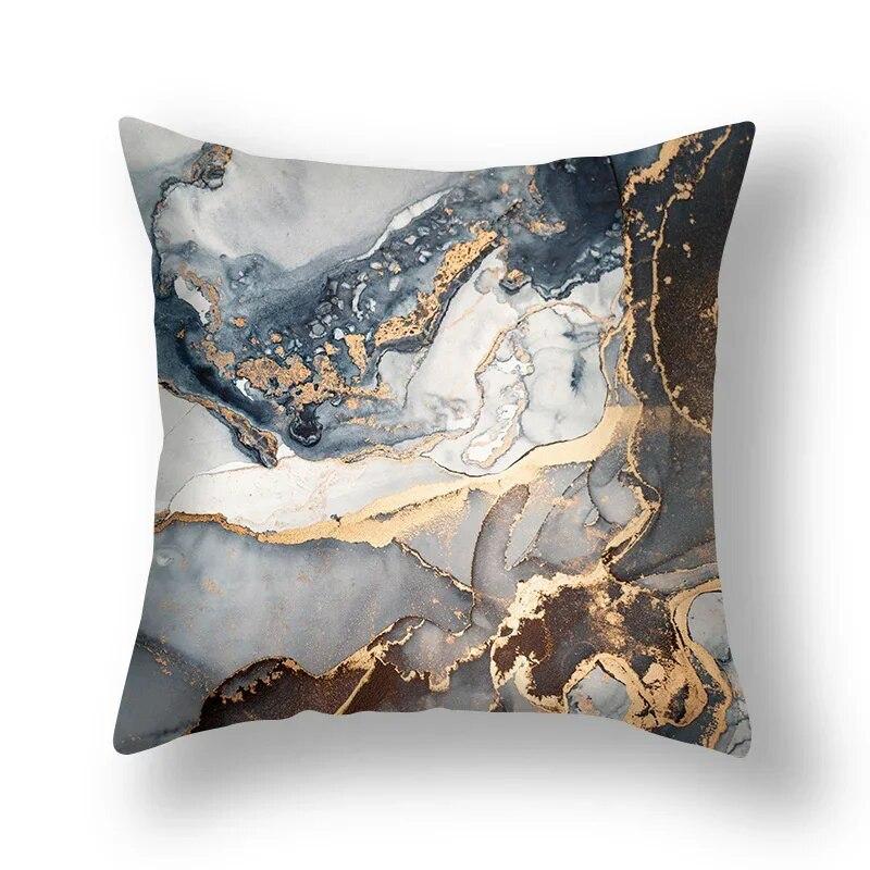 Modern light luxury simple fashion marble pattern set sofa chair office car bed cushion cover room home decoration pillowcase