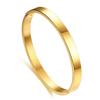 Stylish Zirconia Open Cuff Bracelet - 4MM/6MM Stainless Steel Couple Design