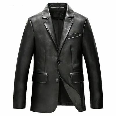 Men's Black Genuine Soft Lambskin Leather Blazer Handmade Coat Stylish Formal