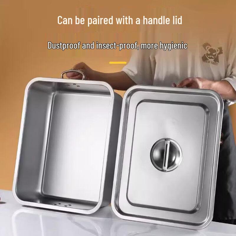 Yingtang Titanium Food Grade Square Storage Basin with Lid and Handles