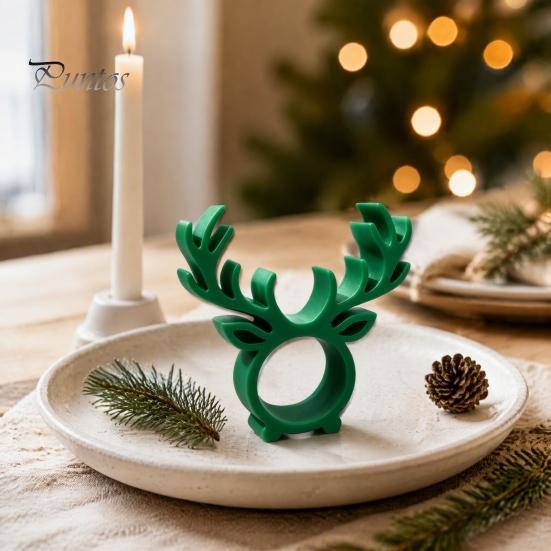 Rensdyr Borddekoration 3D-printet Servietring, Dekorativ Holder, Elg Chokoladeholder Juledekorationer til Dekorationer, Festlig Højtid