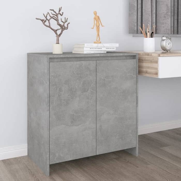 VidaXL Buffet Gris béton 70x41x75 cm Bois d'ingénierie 809741
