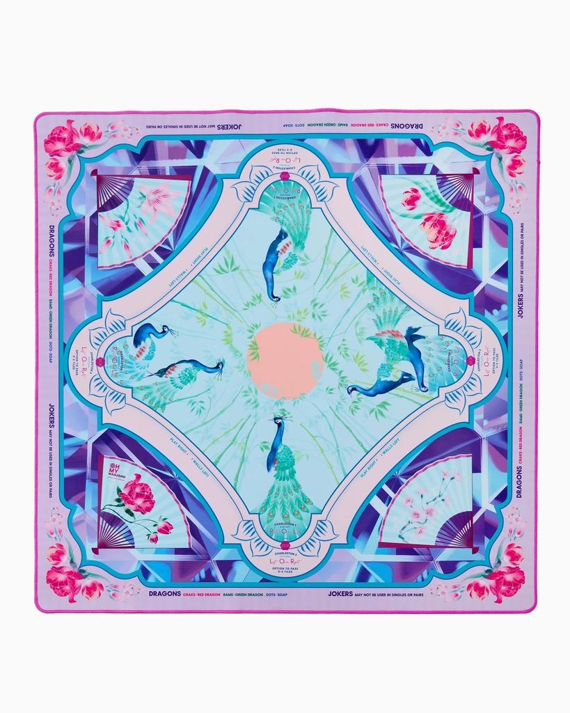 Custom Printed Noise Reduction Mahjong Mat Waterproof Shockproof Anti-Slip Table Pad for Home Game Room