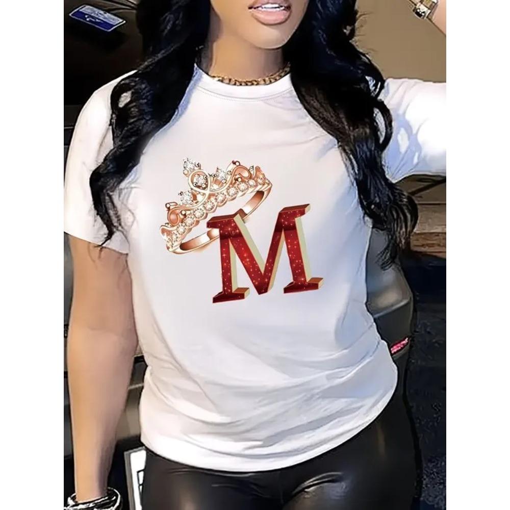 Summer Fashion Round Neck Short Sleeved T-shirt Colorful Creative 3D Printed Women's Round Neck Casual Comfortable Soft Large Loose Breathable T-shirt