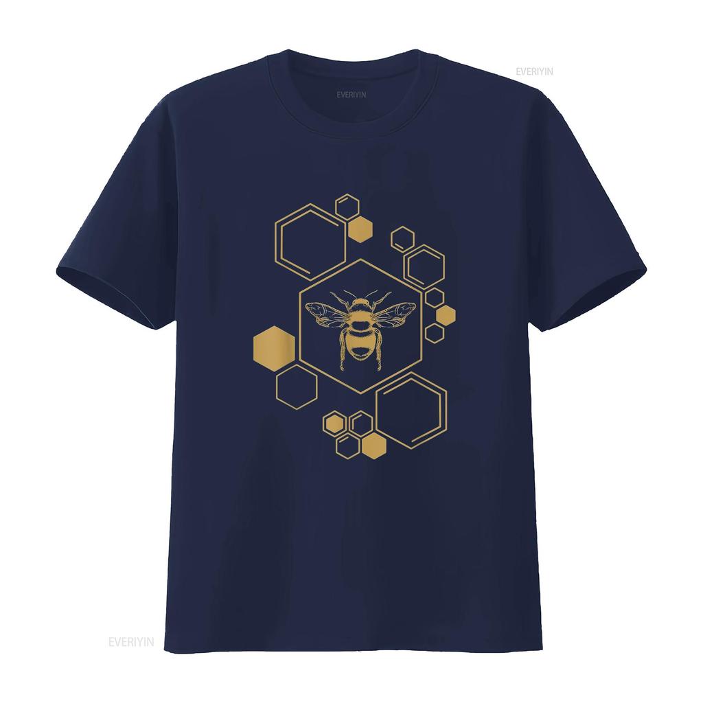 Mens Bee Beekeeping Honeycomb Honey Beekeeper T Shirt Black Medium Vintage Washed Stretched Homme Streetwear Unisex Comfortable