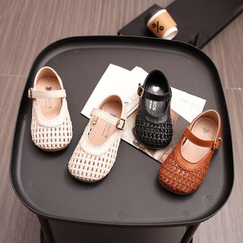 Little Girls Kids Princess Style Hollow Out Closed Toe Soft Sole Summer Sandals