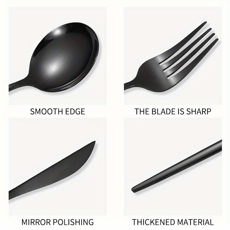 24-Piece Portugal Dinnerware Set - Flatware with Dishwasher Safe and Rust-Resistant Finish - Ideal for Kitchen Tableware and Everyday Dining