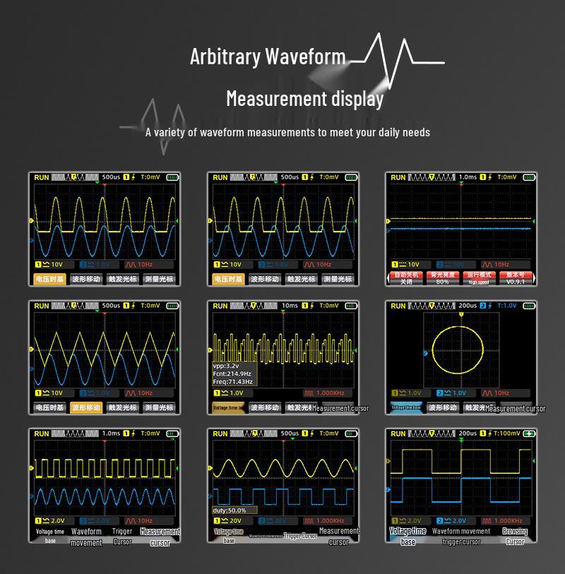 ZOYI Oscilloscope 702S/703S: Multifunction Multimeter & Signal Generator, High-Precision Three-in-One Device
