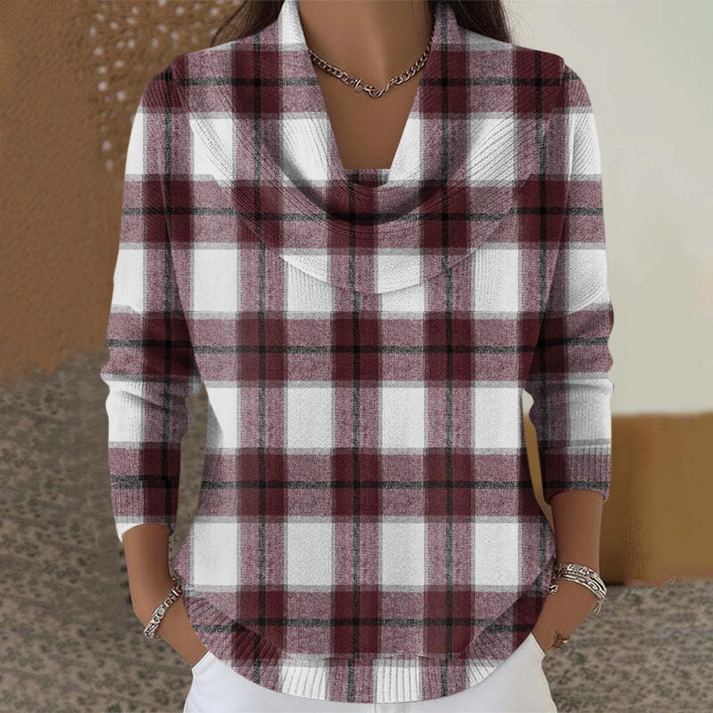 Dam Casual Och Moderiktig Rundhals Långärmad Tryckt Topp Tröja