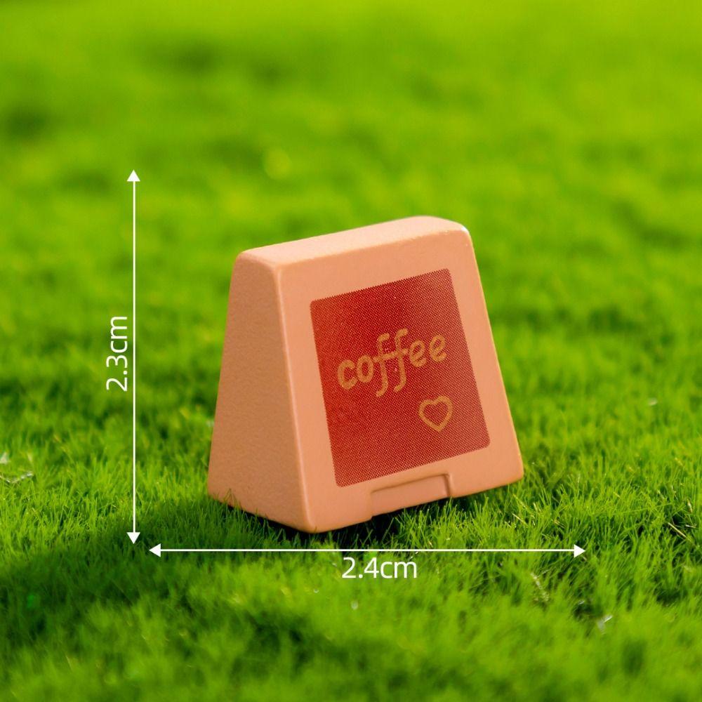 Dog Coffee Shop Animals Statue DIY Doll House Miniature Figurines Creative Mini Animals Figurine