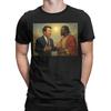Charlie Kirk Explaining Point Of View To Black Jesus In Heaven Men T Shirts Vintage Tees Short Sleeve T-Shirts Cotton Clothing