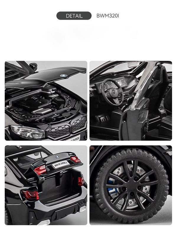 New 1:32 320i THE 3 G20 2023 Alloy Diecasts & Toy Vehicles Metal Toy Car Model Sound and light Collection Kids Toy