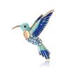 Creative Alloy Enamel Hummingbird Brooch Delicate Cartoon Women'S Suit Coat Corsage Ornament Pin