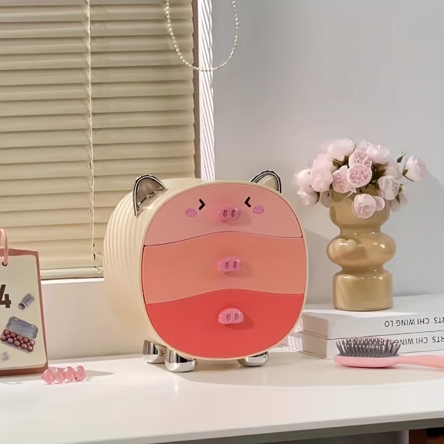 

Органайзер для макияжа для туалетного столика, органайзер для столешницы с выдвижными ящиками, просторная витрина для косметики для предметов первой необходимости для красоты, ухода за кожей белый