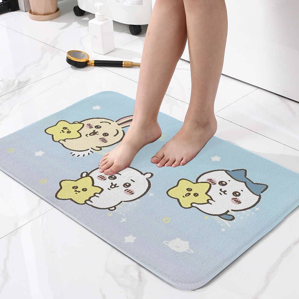 Cute Cartoon C-chiikawa Floor Mats Home Laundry Rug Carpet For Living Room Decor Lounge Area Anti-slip Foot Mat Entrance Doormat