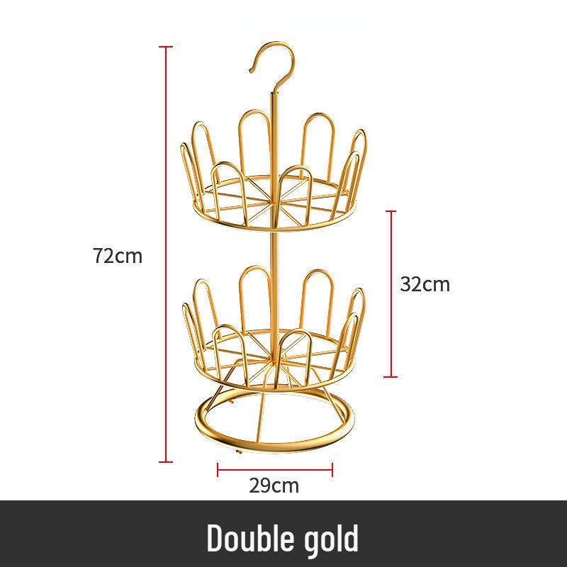 Rotating Wrought Iron Outdoor Sandal & Shoe Drying Rack with Stand
