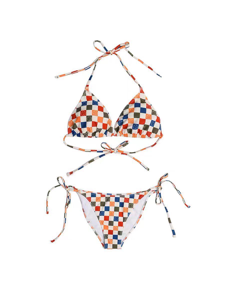 

Высококачественный женский клетчатый купальник бикини – стиль «Чистое желание», собирающий маленькую грудь, идеально подходит для отпуска и курортной одежды. Small