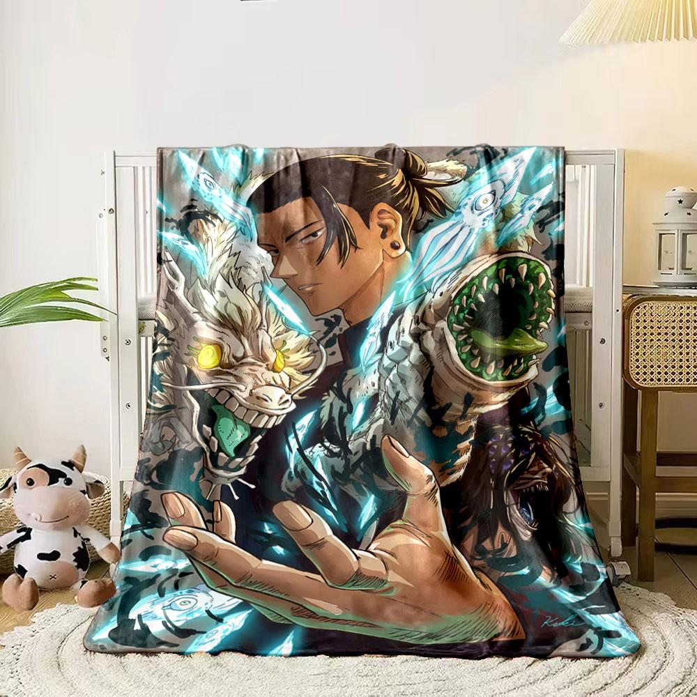 A dynamic scene with mythical creatures and glowing ice shard attacks. for all seasons blanket lunch break throw gift 80cm x 120cm