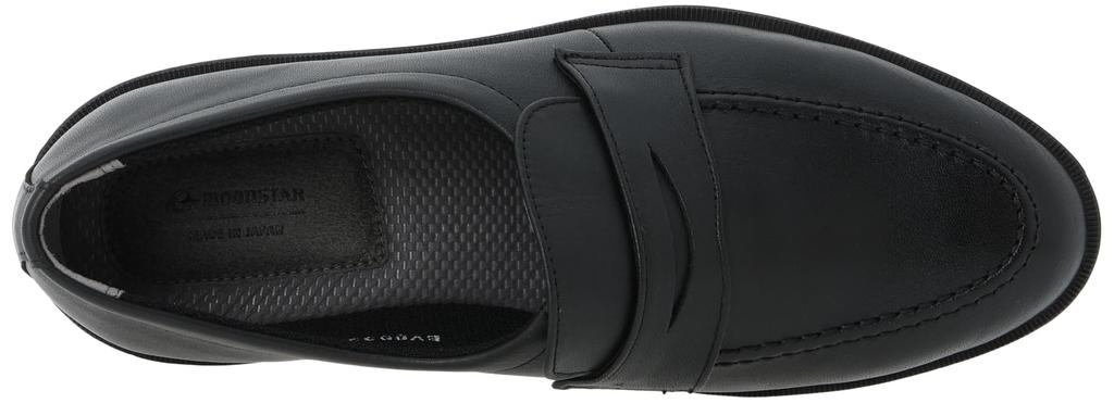 Moonstar BV6632A Black Size 3E Kids' Loafers, 26.0 cm,
