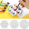 White Ceramic Paint Palette Portable Porcelain Palette Plum Blossom Paint Plate  Watercolor Dish
