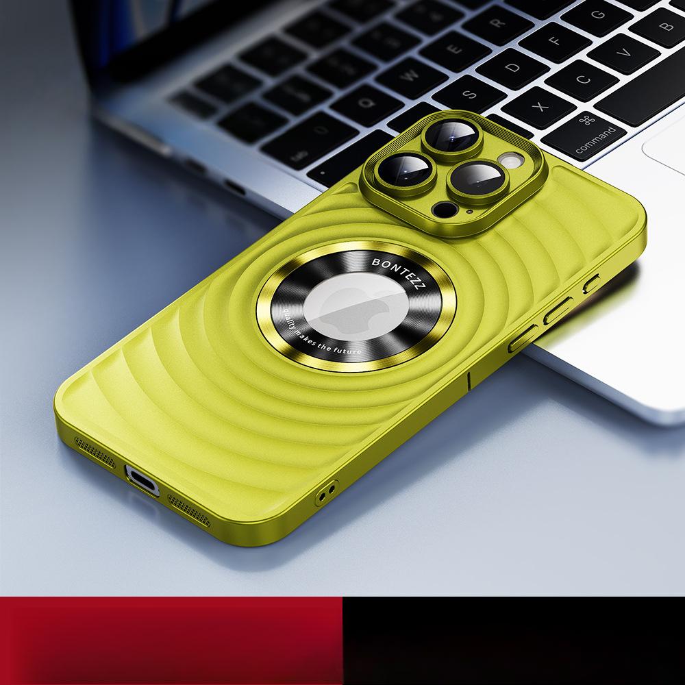 

3D Волновой Узор Следы Протекания Магнитный Чехол-Присоска Подходит для IPhone 16 Ультратонкий Чехол для Мобильного Телефона 15 Apple 14 Пленка для Объектива Высокой Четкости iPhone 13