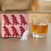 Dinosaur Ice Cube Mold Easy Fill Release 6 Cavity Gojira Ice Tray Freezer Safe Ice Maker for Summer Drinks Cocktail Party
