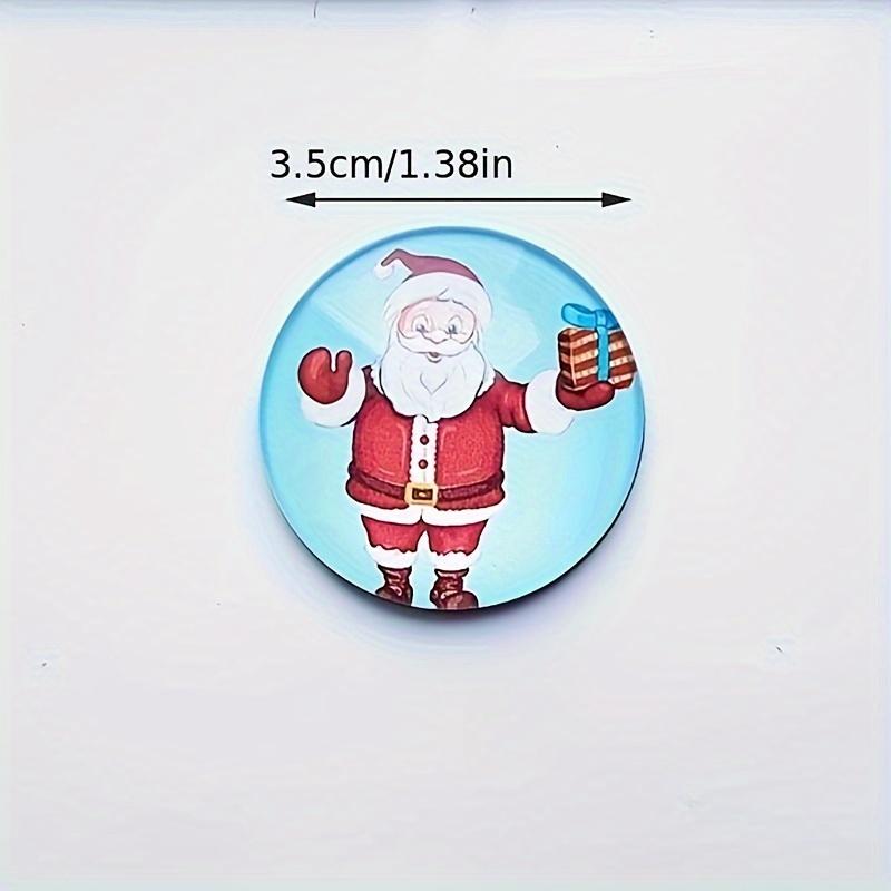 6Pcs Christmas crystal glass refrigerator sticker creative cartoon cute three-dimensional magnet magnetic sticker home decoration
