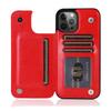 Double Buckle Leather Case for iPhone 14 Pro Max 14 Plus with Card Slots and Stand Function Drop Protection Cover