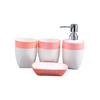 European Snowflake Glaze Ceramic Bathroom Four-piece Set Creative Pink Mouthwash Cup Hand Lotion Bottle Mouth Cup