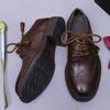 Men's Horse Leather Genuine Brock Carved Leather Bottom Goodyear Business Dress Shoes
