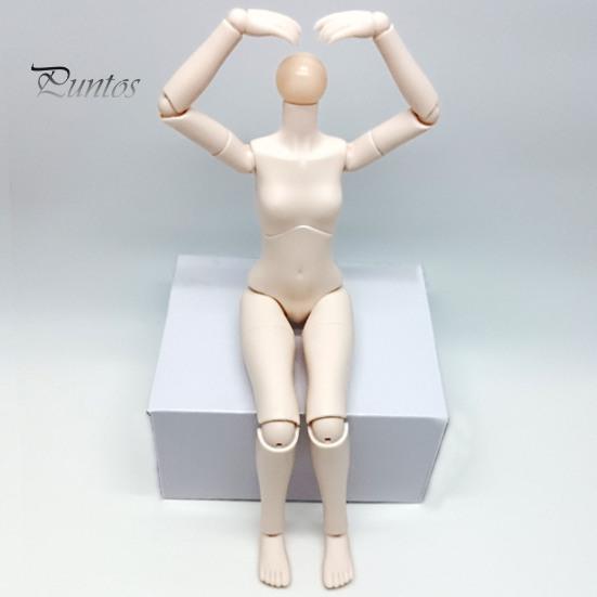 Highly Articulated Doll Body 1/6 Scale with 3 Neck Adapters, 9.8-Inch Blank Action Figure PVC Flexible Joint, Miniature Female for Custom