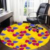 1pc Autumn Leaves Pattern Office Round Rug, Non-slip, Soft and Durable Office Rug for Interior Decoration, Perfect for Office, Beautiful Decoration Yy