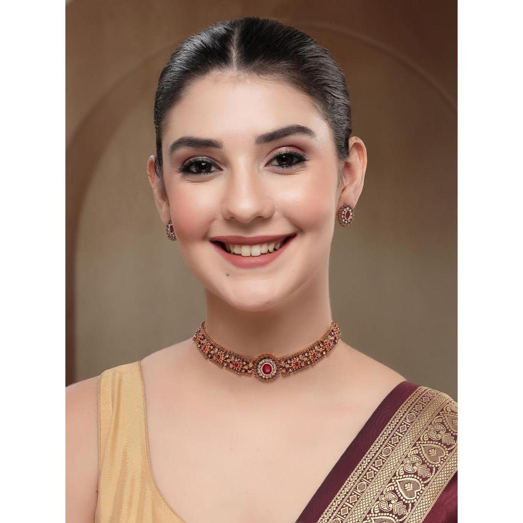 Latest Stylish Design Fancy Traditional Necklace Jewellery Set for Women