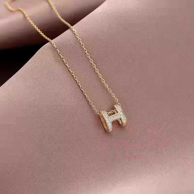 H Necklace Female Design Style Personality Temperament Qixi Festival For Friends
