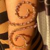Adjustable Wire Wrapped Bracelet Rhinestone Spiral Arm Jewelry New Adjustable Armlet  Women