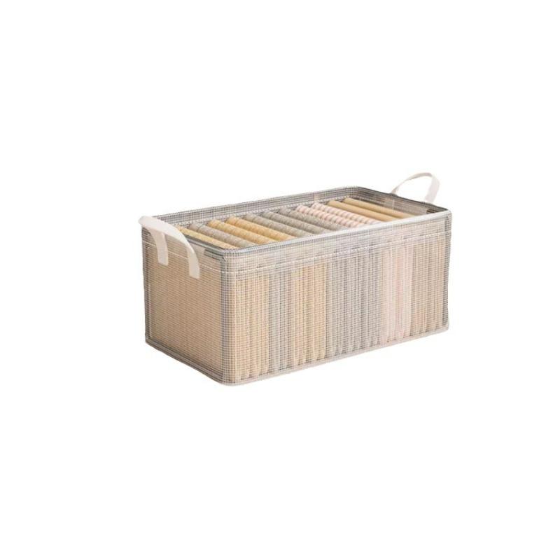 Klare Faltbare Kleideraufbewahrungsboxen für die Organisation im Kleiderschrank zu Hause Ein mehrschichtiger Schubladeneinsatz für Hosen und Hemden