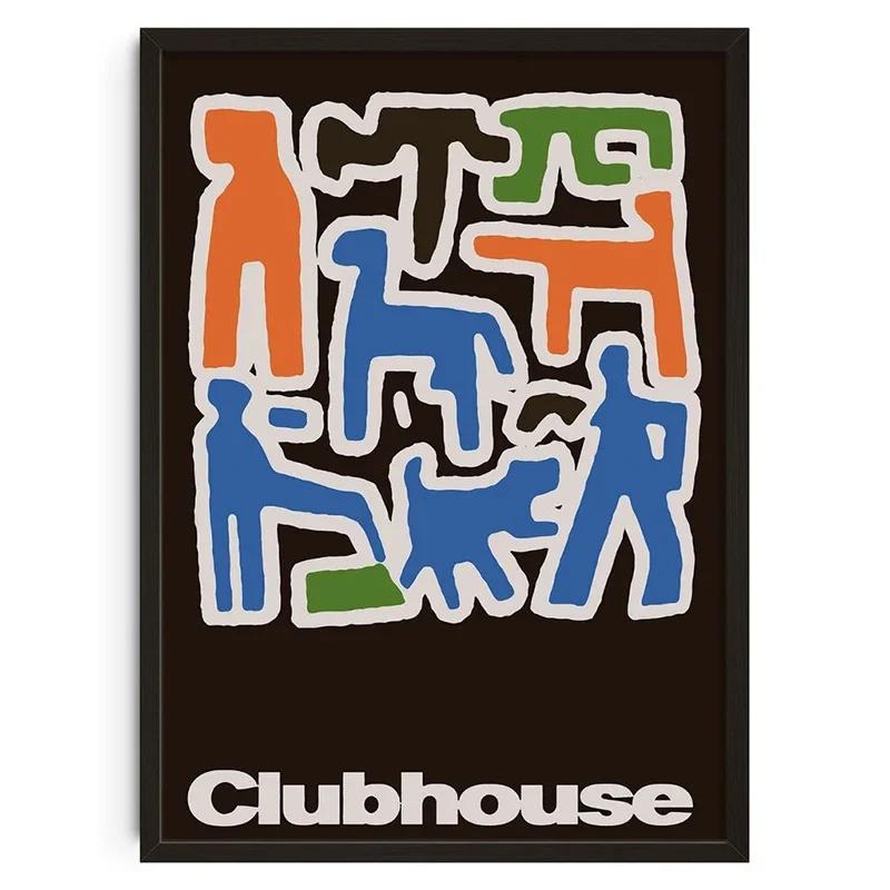 Vintage Classic Posters Retro Abstract Tin Signs Print Mid Century Wall Art Canvas Painting for Living Room Bedroom Home Decor