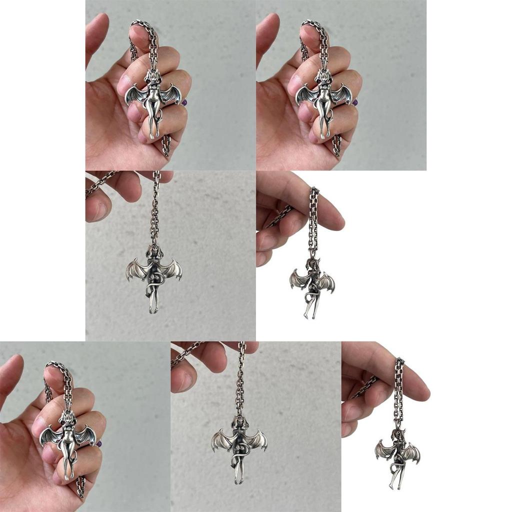 Angel Pendant Necklace For Women Men With Zinc Alloy And Vintage Design