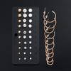 New Gift Women Girls Pearl Zircon Ear Stud Hoop Ring Earrings Set