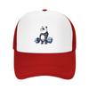 Cartoon Panda Baseball Cap  Print Baseball Cap  Distressed Classic Flat  Hat  Soft Top Comfortable MoistureWicking Cap