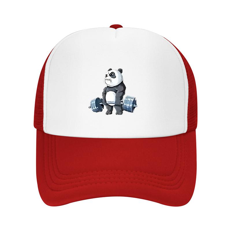 Cartoon Panda Baseball Cap Print Baseball Cap Distressed Classic Flat Hat Soft Top Comfortable MoistureWicking Cap