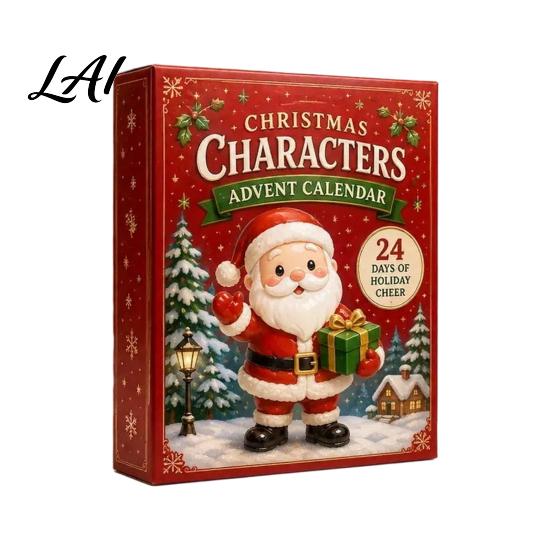 Christmas Stocking Stuffers 2026 Characters Advent Calendar 24-Day Countdown Food Theme Ornament Set Holiday Fun Accessories 2D Acrylic Hanging