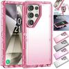 Heavy Duty 3IN1 OTT Transparent Crystal TPU Case For Samsung Galaxy S26 S25 S24 S23 S22 S21 Ultra Plus Armor Shockproof Cover