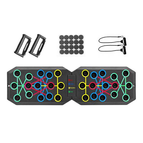 

Складная доска для отжиманий с противоскользящими ручками, умный счетчик, прочная несущая штанга для отжиманий, оборудование для тренировки мышц живота D чёрный