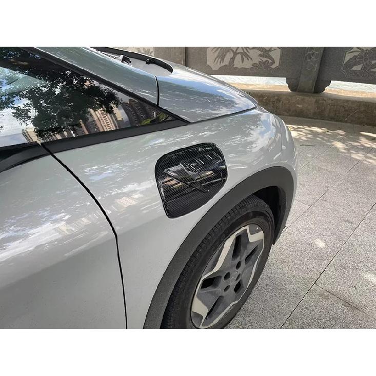 For BYD Dolphin Atto 2 EA1   Car Accessories Carbon Fiber Style Decorative Glitter For Charging Port Cover
